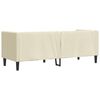 vidaXL Chesterfield Sofa Cream Faux leather, plywood, solid wood 3-seater
