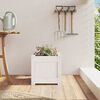 vidaXL Garden Planter White Solid pine wood 12.2 in Decorative Inlays