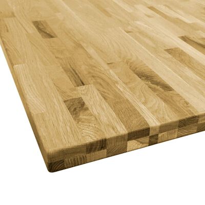 vidaXL Table Top Solid Oak Wood Square 1.7" 31.5"x31.5"