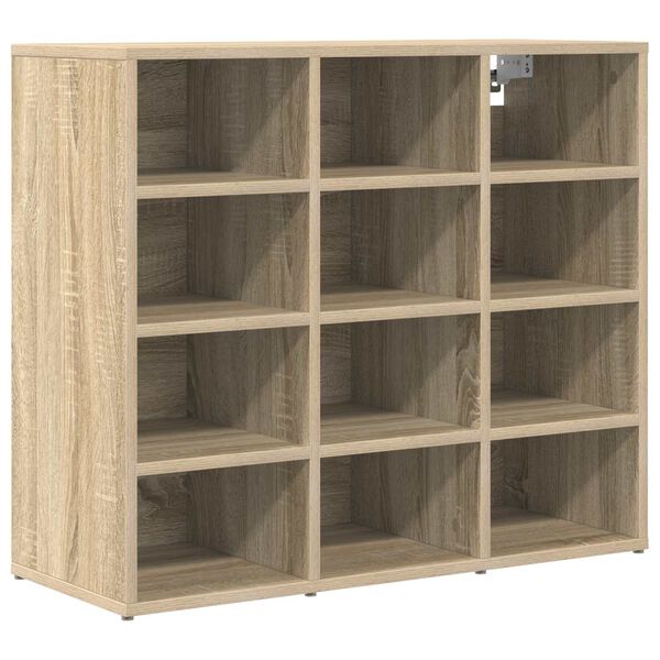 vidaXL Shoe Cabinet with Shelf Sonoma Oak 30.51 x 11.81 x 26.38 in