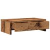 vidaXL Monitor Stand with Drawers Old Wood 19.7x10.6x5.9" Engineered Wood