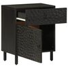 vidaXL Bedside Cabinet Black Solid mango wood Medium Bedside Cabinet