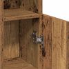vidaXL Bathroom Cabinet Old wood Engineered wood Slim, Tall