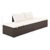vidaXL Outdoor Lounge Bed Brown and cream white
