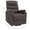 vidaXL Power Lift Massage Recliner Taupe Fabric