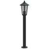 vidaXL Outdoor Floor Lamp Black Stainless Steel, Polycarbonate Medium
