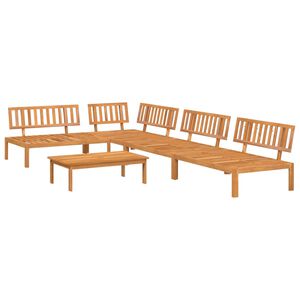vidaXL Pallet Sofa Set Natural wood Solid Acacia wood 5-piece set