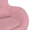 vidaXL Egg Chair with Footstool Pink 24.80 x 28.74 x 35.43 in Velvet