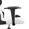 vidaXL Gaming Chair White and Black Faux Leather