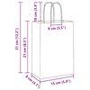 vidaXL Paper Bags 250 pcs with Handles Brown 15x8x21 cm