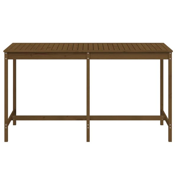 vidaXL Garden Table Honey brown Solid pine wood Large Durable