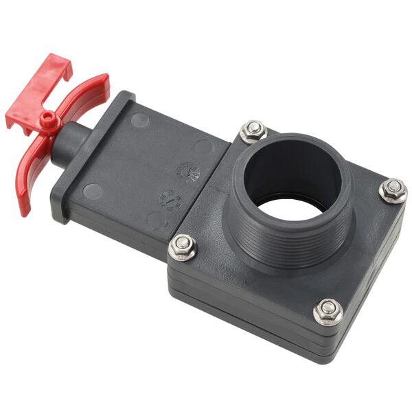 vidaXL Pool Gate Valve Black ABS Medium Pool Gate Valve Rectangular