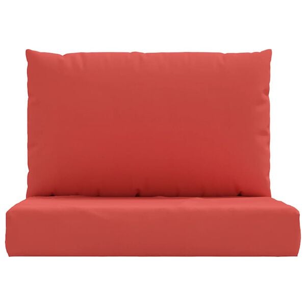 vidaXL Pallet Cushion Red Oxford fabric (100% polyester) 23.6 in x 23.6 in