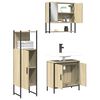 vidaXL Bathroom Furniture Set Sonoma Oak Engineered Wood Medium