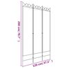 vidaXL 3-Panel Room Divider Anthracite 47.2"x78.7" Fabric
