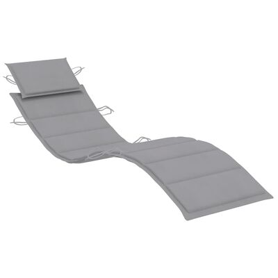 vidaXL Sun Lounger Cushion Gray 73.2"x22.8"x1.2"