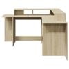 vidaXL Desk Sonoma oak Engineered wood Large Corner Desk Modern