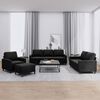 vidaXL Sofa Set Black Velvet, Metal, Plywood Large Seats Many Sofa Set