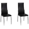 vidaXL Dining Chairs 2 pcs Black Faux Leather