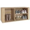 vidaXL Shoe Cabinet Sonoma oak Engineered wood Standard Shoe Cabinet