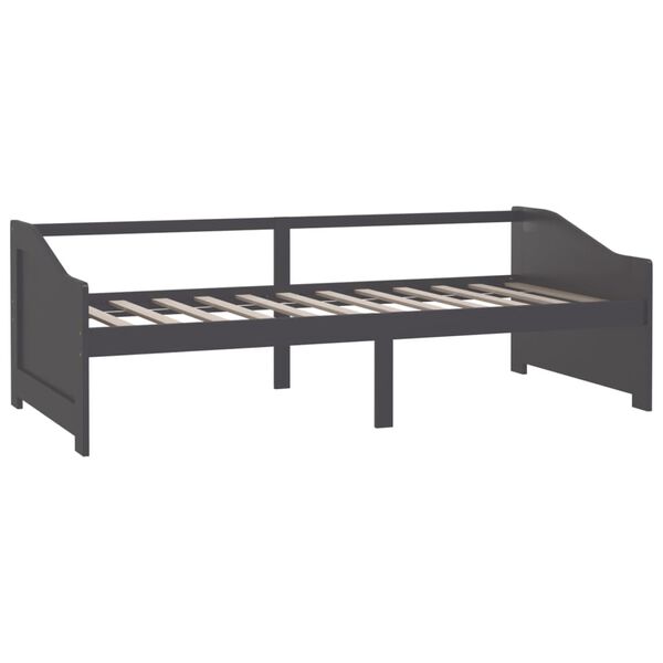 vidaXL Day Bed Dark Grey Solid Pinewood 35.4x78.7in