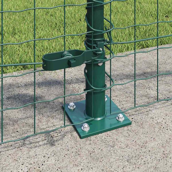 vidaXL Fence Post Other 52 pcs Grey 1.26 x 1.26 x 43.31 in Steel