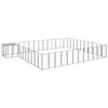 vidaXL Dog Kennel Black and Silver Grey Polyethylene, Powder-Coated Steel