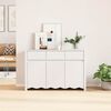 vidaXL Sideboard Drammen White 114 x 43 x 75.5 cm Solid Pine wood