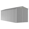 vidaXL Garden Shed Light Gray Galvanized Steel Large Garden Shed