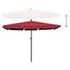 vidaXL Garden Parasol Bordeaux Red 100% Polyester Fabric 82.7 x 55.1 in