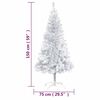 vidaXL Artificial Pre-lit Christmas Tree with Ball Set Silver 59.1" PET