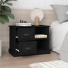 vidaXL Bedside Cabinet Black Engineered wood Medium Bedside Cabinet
