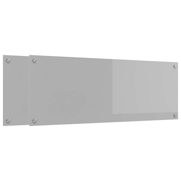 vidaXL Kitchen Backsplash 2 pcs Light Grey 43.31 x 15.75 in