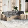 vidaXL Garden Sofa Set Mix Beige Poly Rattan, Steel Modular