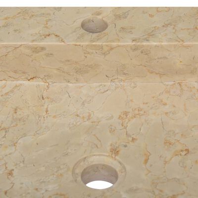 vidaXL Sink Cream 15.7"x15.7"x4.7" Marble