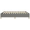 vidaXL Bed Frame Dark gray Polyester, Plywood, Engineered wood King