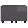 vidaXL Coffee Table High gloss grey Engineered wood Medium Extendable
