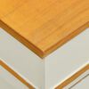 vidaXL Storage Bench White and Light Wood Solid Paulownia Wood 39.4 in