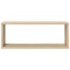vidaXL Wall Shelf Set of 4 Sonoma oak Engineered wood