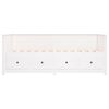 vidaXL Day Bed White Solid pine wood 31.5x79 in Day Bed Rectangular