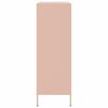 vidaXL Highboard Pink Steel Medium Highboard Rectangular Industrial