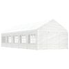 vidaXL Gazebo With Roof White Polyethylene, galvanized steel
