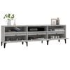 vidaXL TV Cabinet Concrete Grey Engineered Wood, Metal