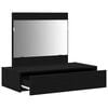 vidaXL Dressing Table Black 32.68 x 15.75 x 27.56 in Engineered Wood