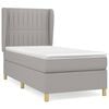 vidaXL Box Spring Bed with Mattress Light Gray 39.4"x79.9" Twin XL Fabric