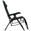 vidaXL Garden Chair Black Textilene, Steel Standard Foldable
