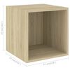 vidaXL Wall Cabinet Sonoma Oak 14.6"x14.6"x14.6" Engineered Wood