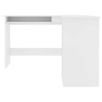 vidaXL L-Shaped Corner Desk White 47.2"x55.1"x29.5" Engineered Wood