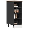 vidaXL Bottom Cabinet Black Engineered wood Compact Adjustable Feet