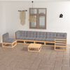 vidaXL Garden Lounge Set Natural wood Solid Pine wood Large Modular